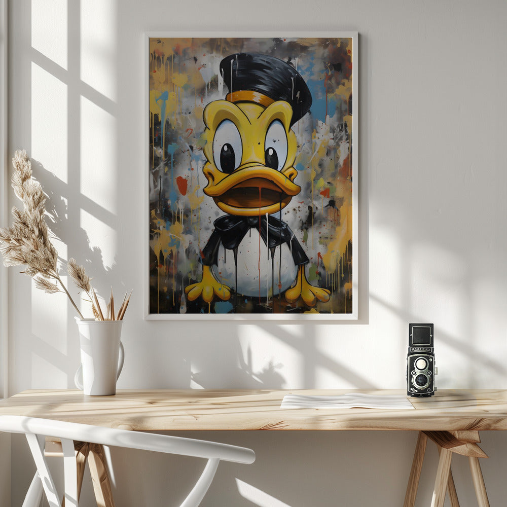 Street Art Duck Poster