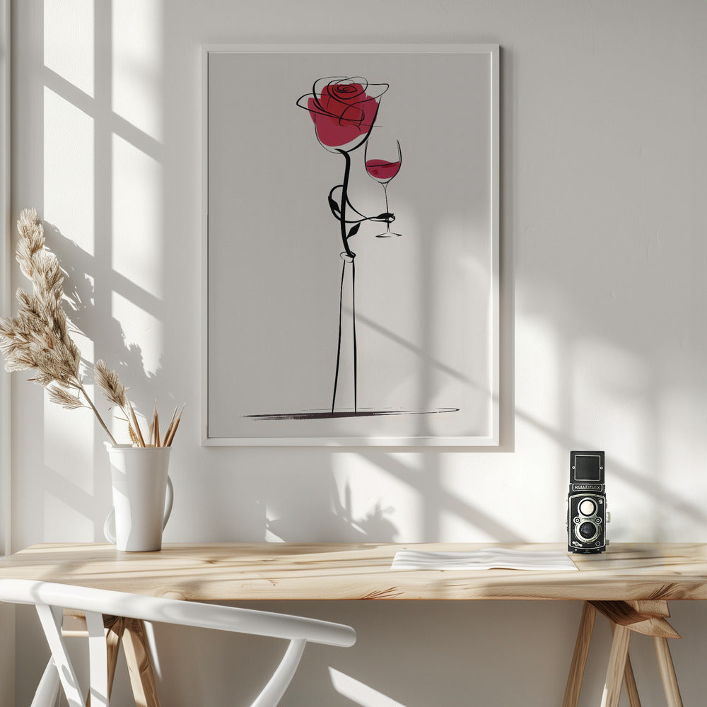 Wine Rose Poster