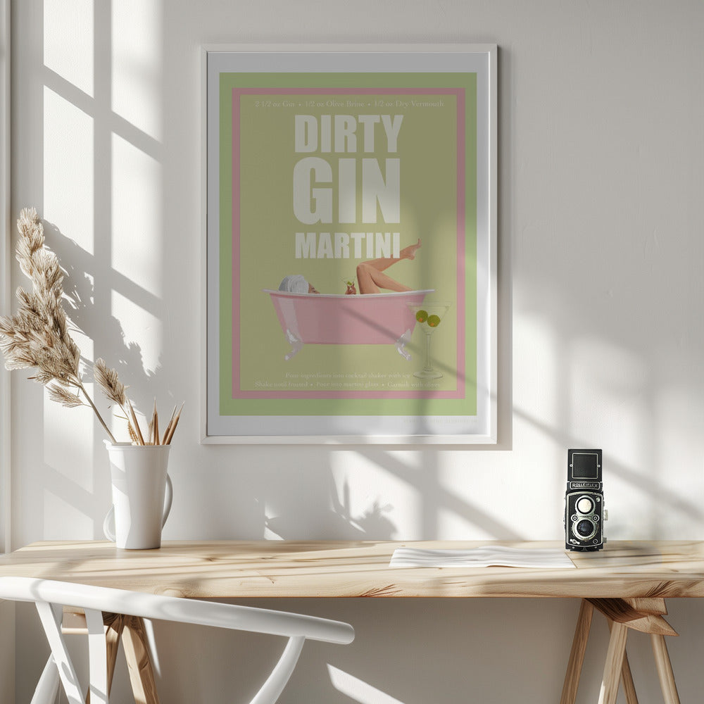 Jlr Cocktails- Dirty Gin Martini Poster