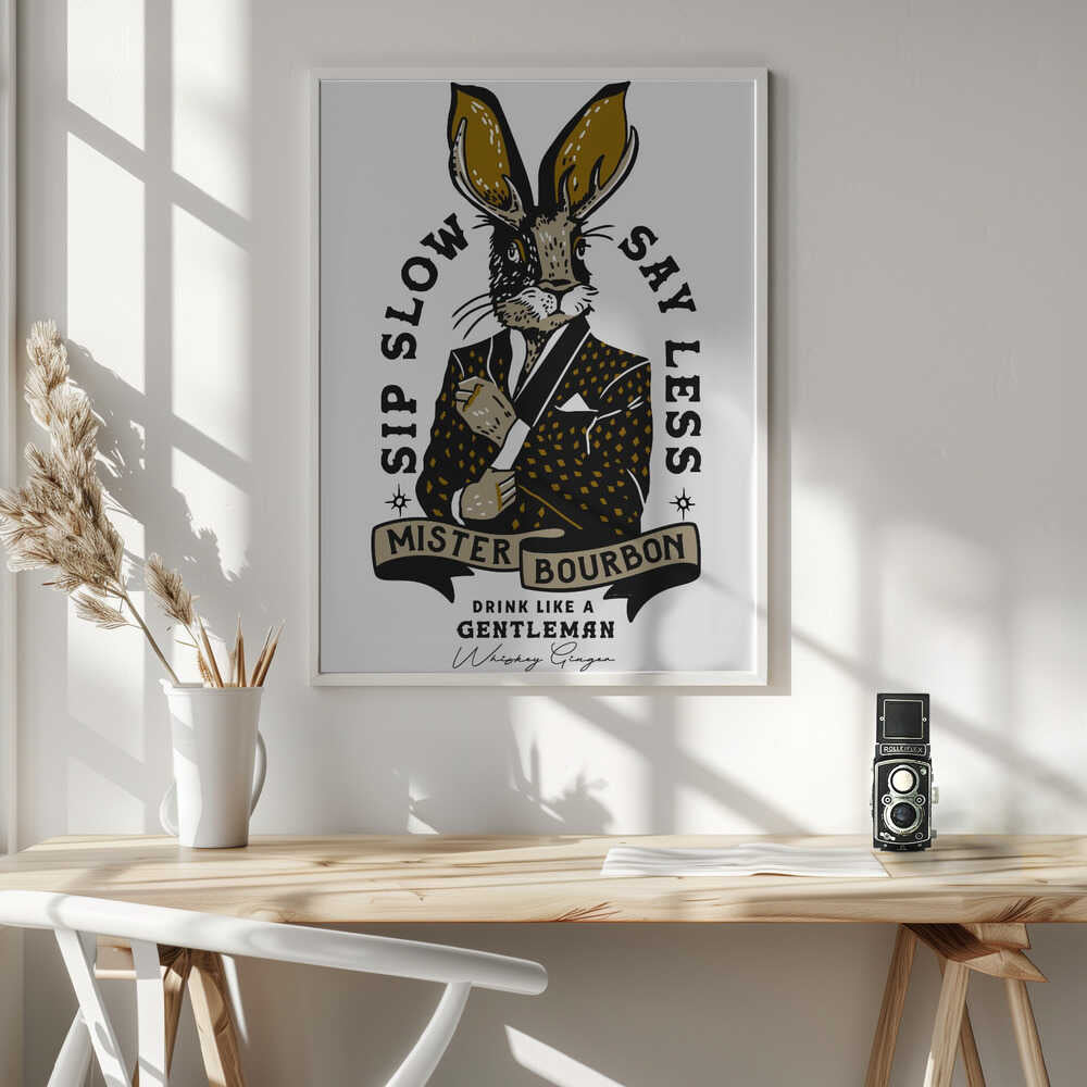 Mister Bourbon Jackalope In Smoking Jacket Poster