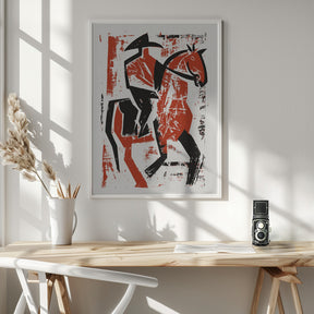 Abstract Horse Rider Poster