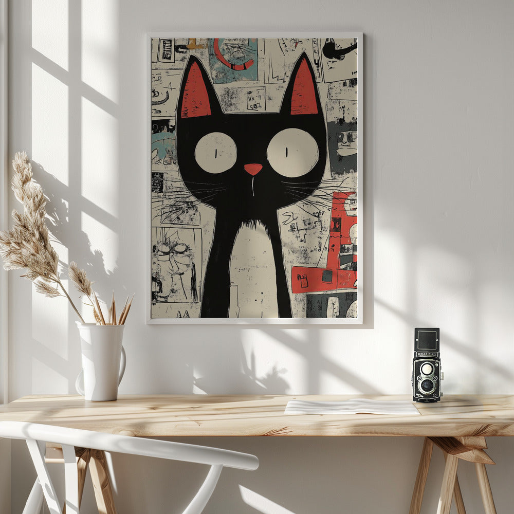 Surprised Cat Poster