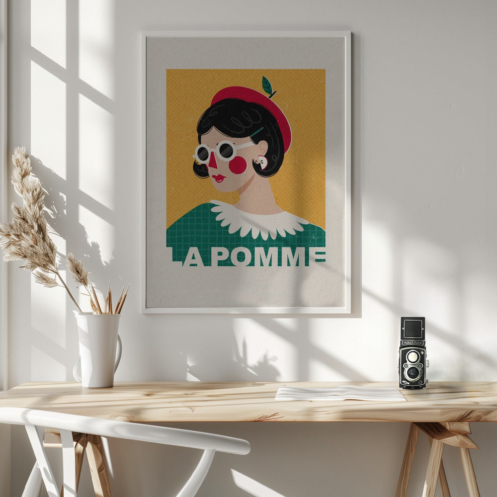 La Pomme French Fashion Portrait Poster