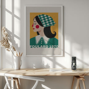 Foulard French Fashion Portrait Poster