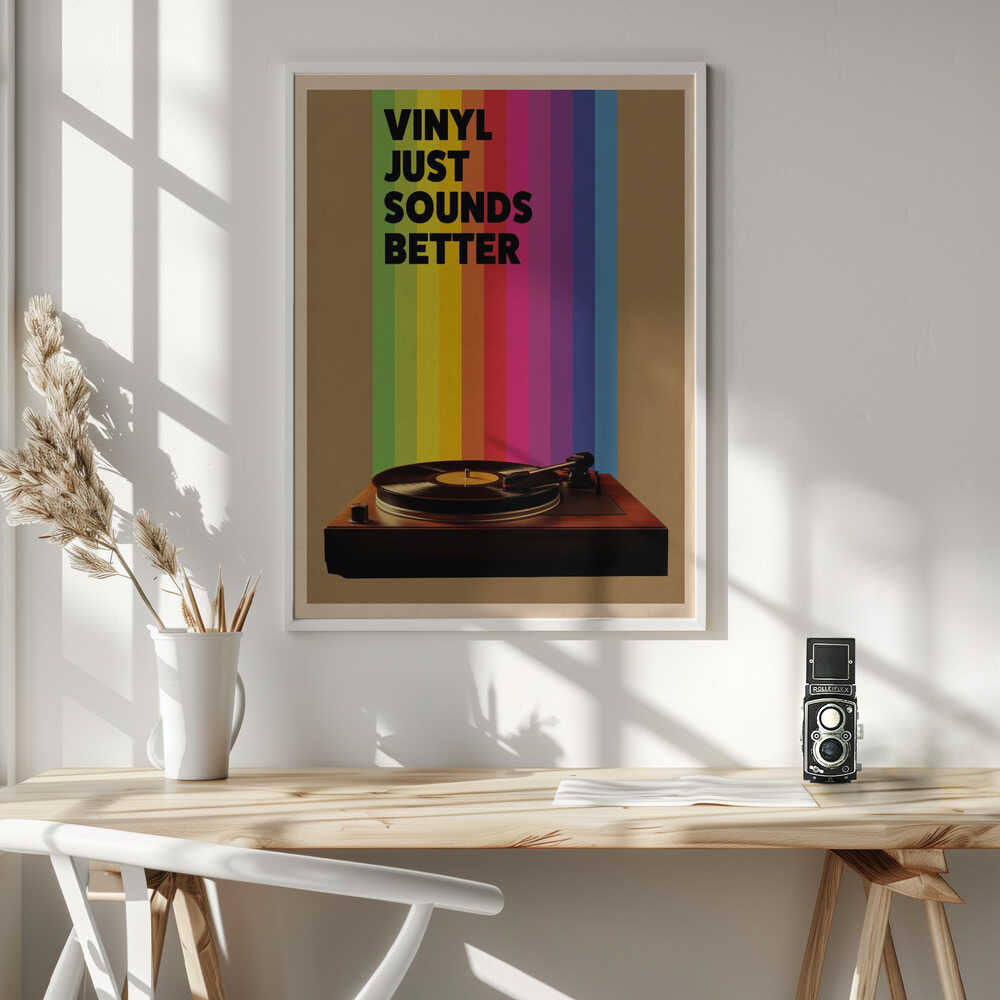 Vinyl Just Sounds Better Poster