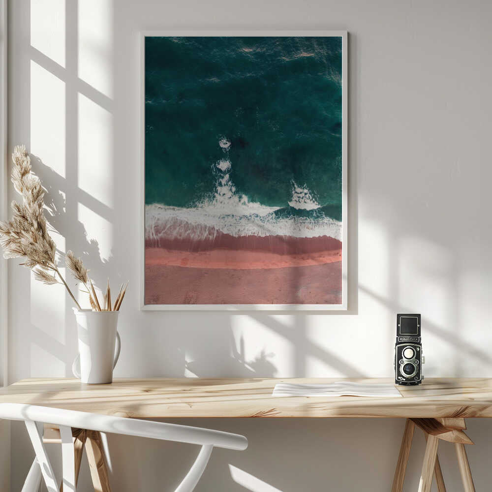 Stunning Beach With Turquoise Waves Poster