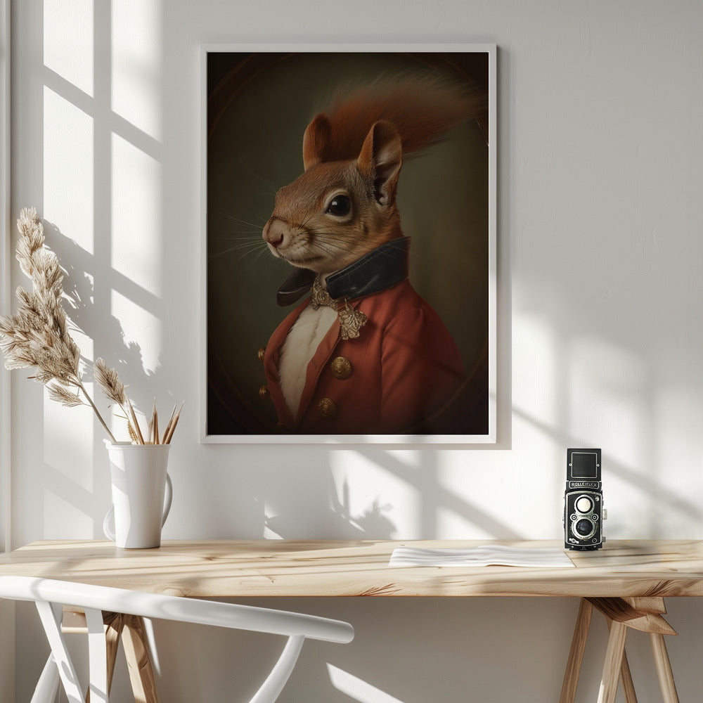 Squirrel Portrait Poster