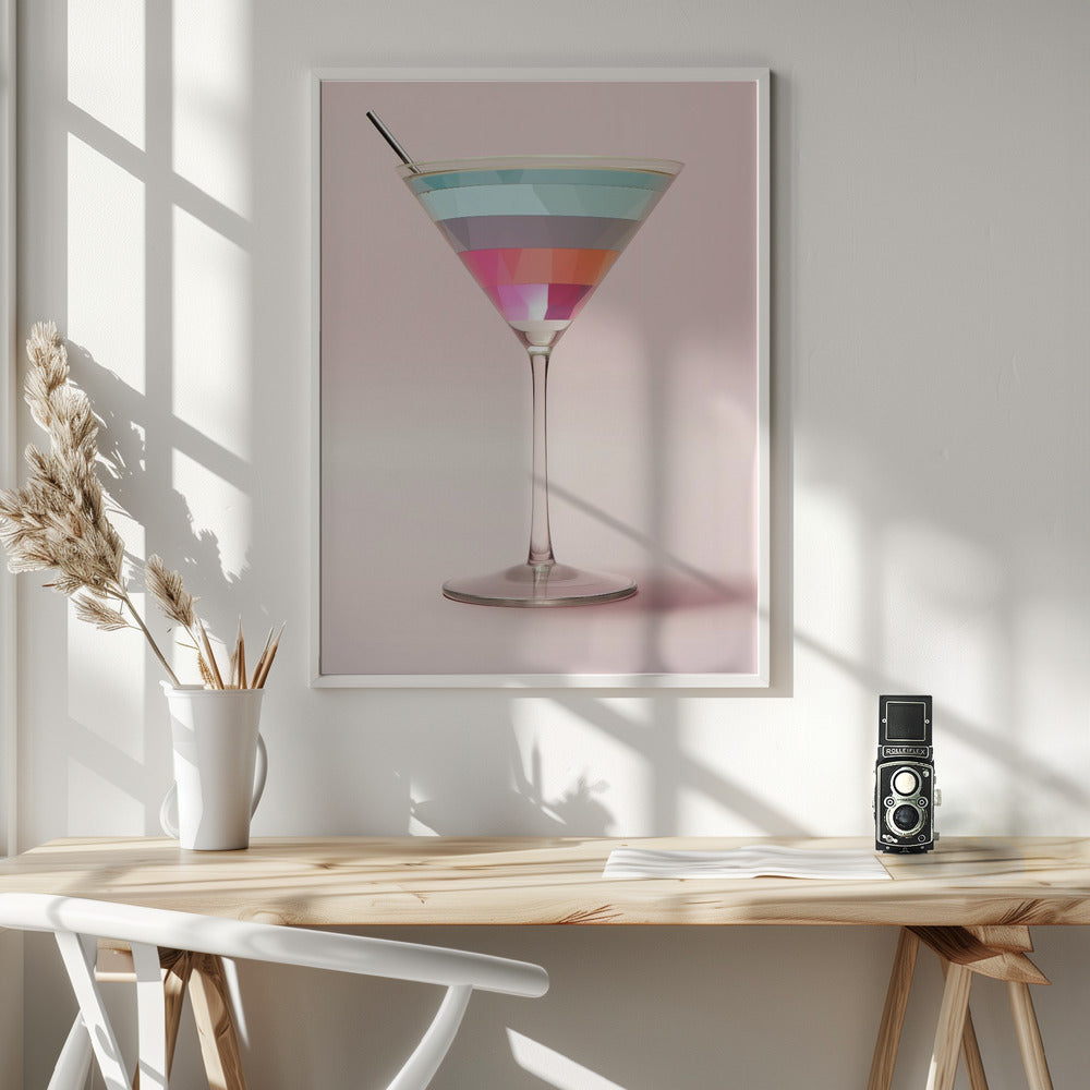 Striped Martini Poster