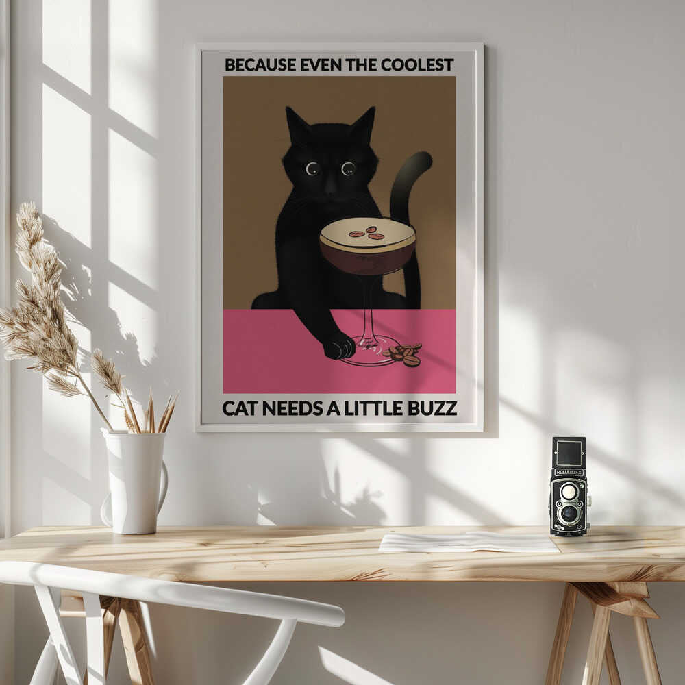 A4 Cat & Espresso 01.png Poster