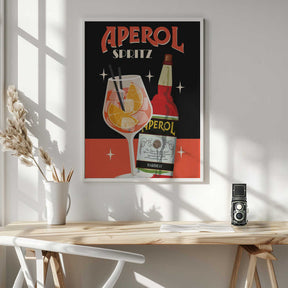 A4 Aperol Spritz 2 Black 01.png Poster