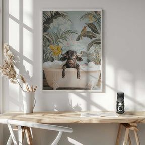 Tropical Buffalo Bath Poster