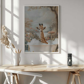 Whimsical Giraffe Soak Poster