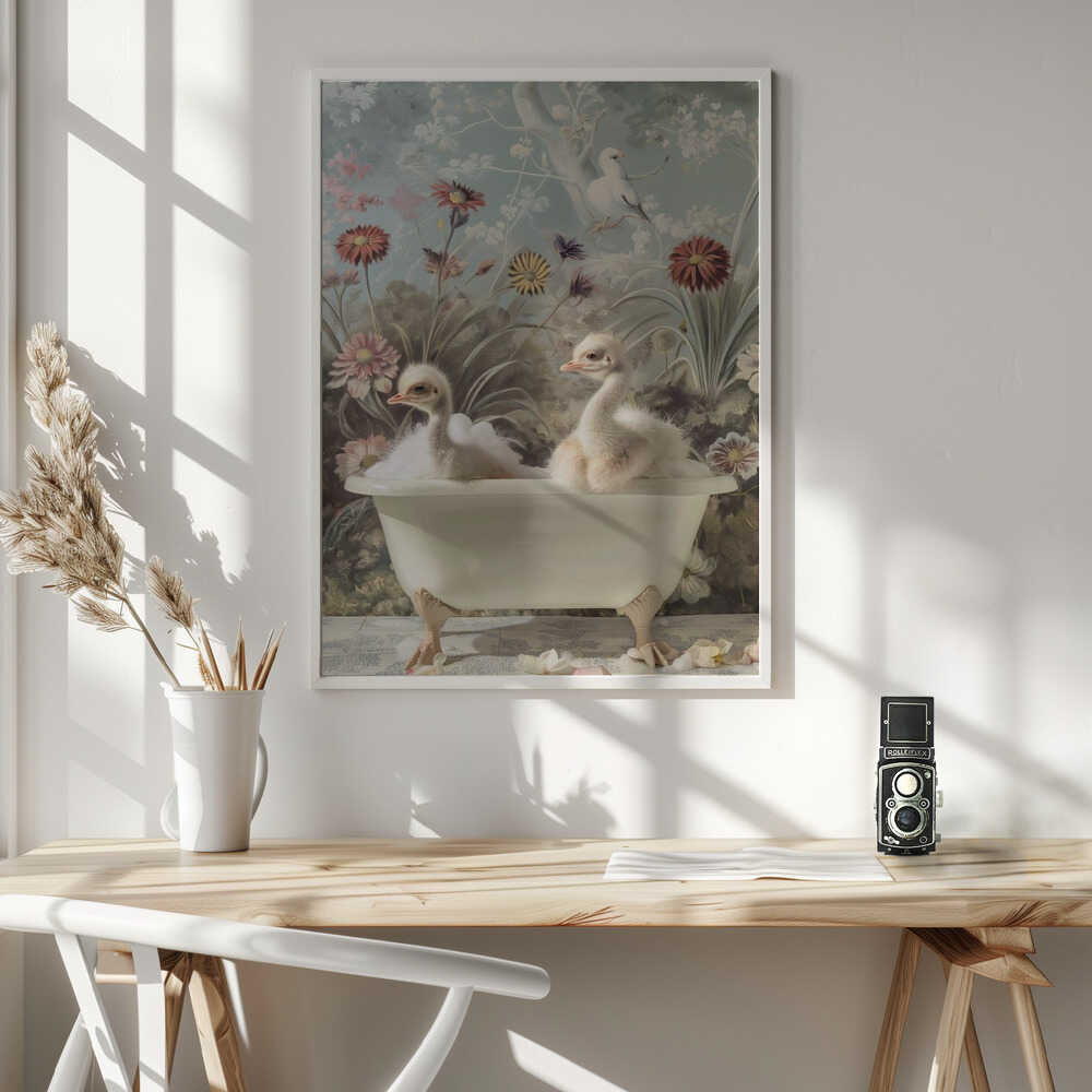 Ostrich Bubble Bliss Poster