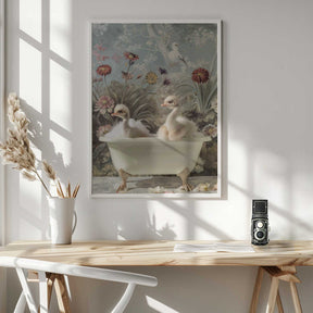 Ostrich Bubble Bliss Poster