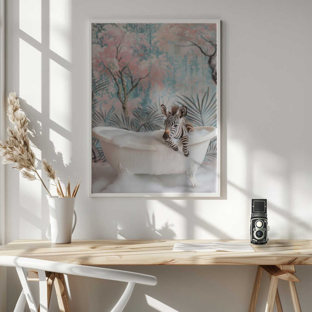 Bubbly Zebra Delight Poster