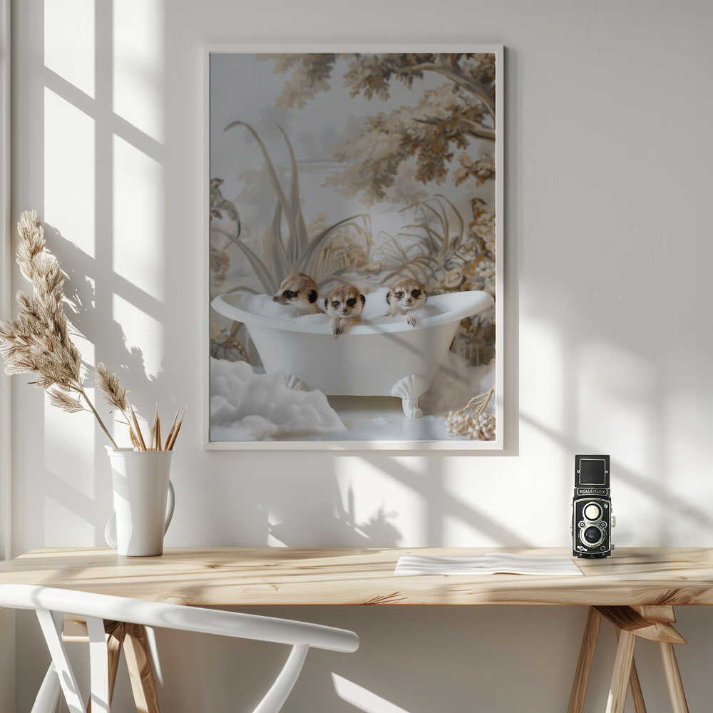 Meerkat Bath Trio Poster