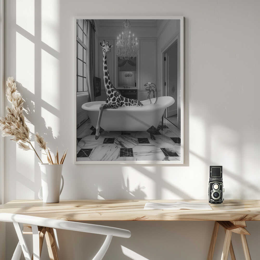 Giraffe Glam Soak Poster
