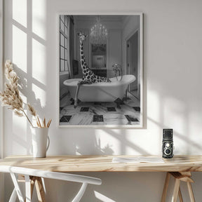 Giraffe Glam Soak Poster