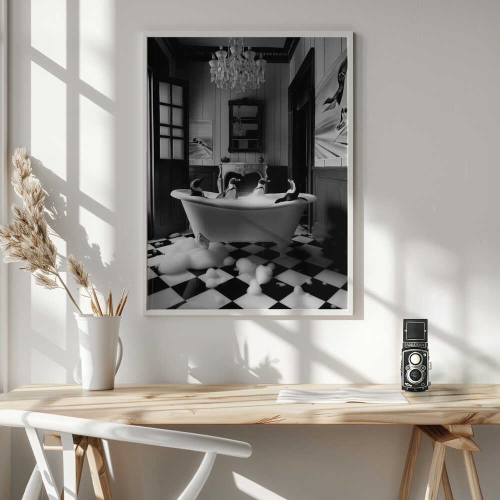 Penguin Spa Day Poster
