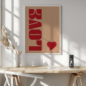 Red Bold Lettering Poster