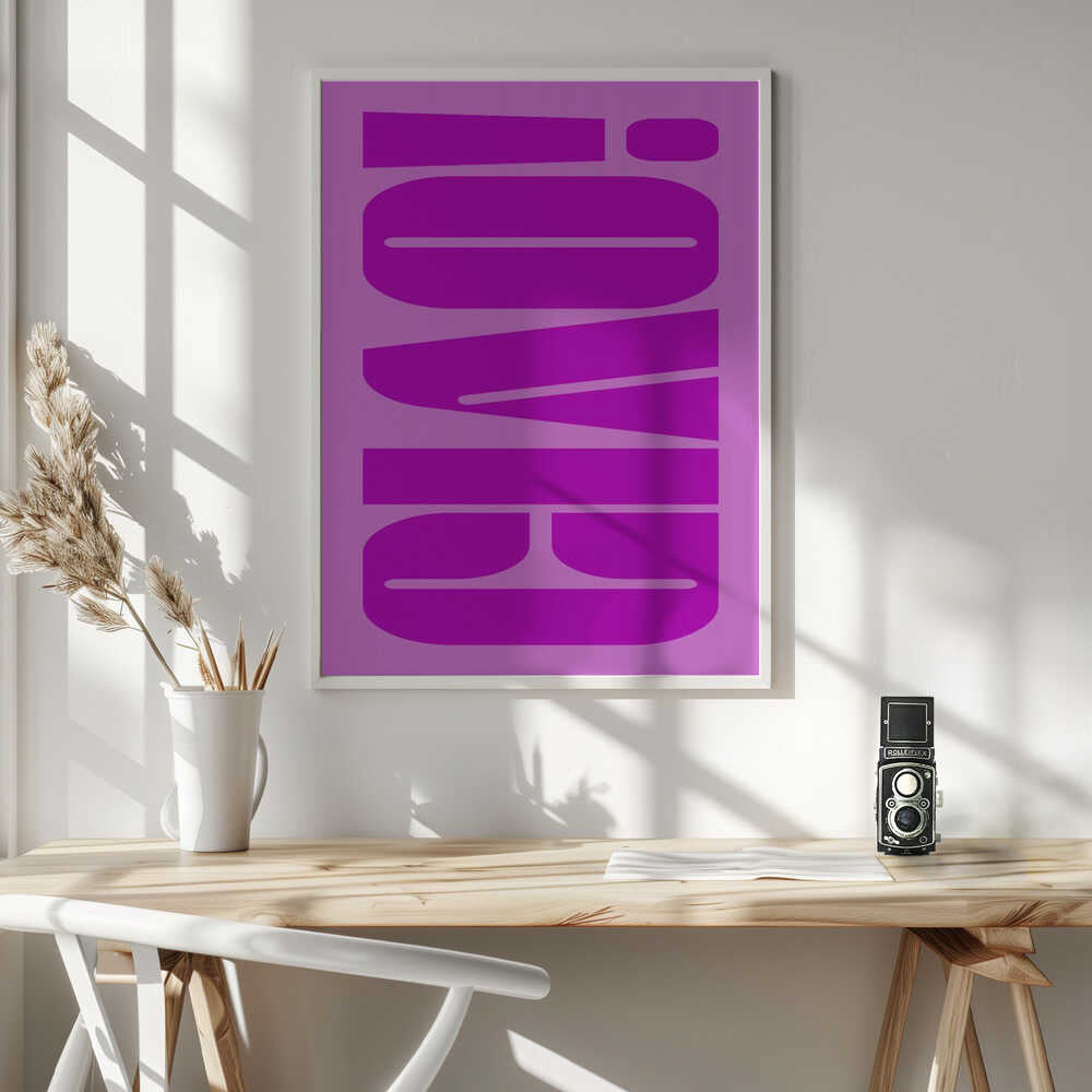Bold Fuchsia Layers Poster