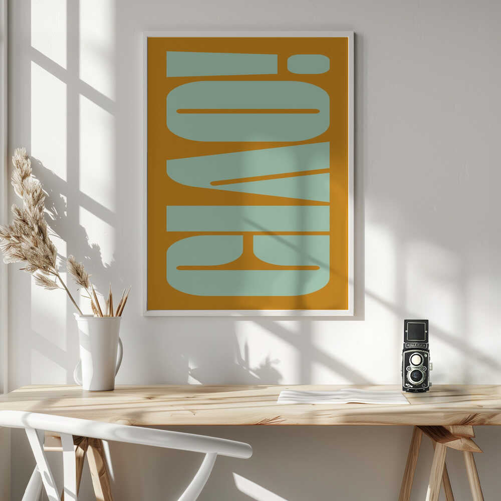 Mint Orange Harmony Poster