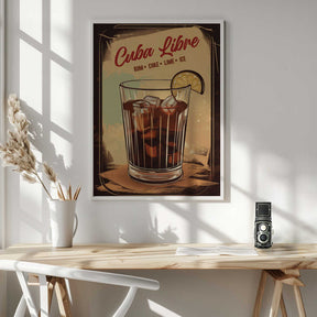 Cuba Libre Cocktail Poster