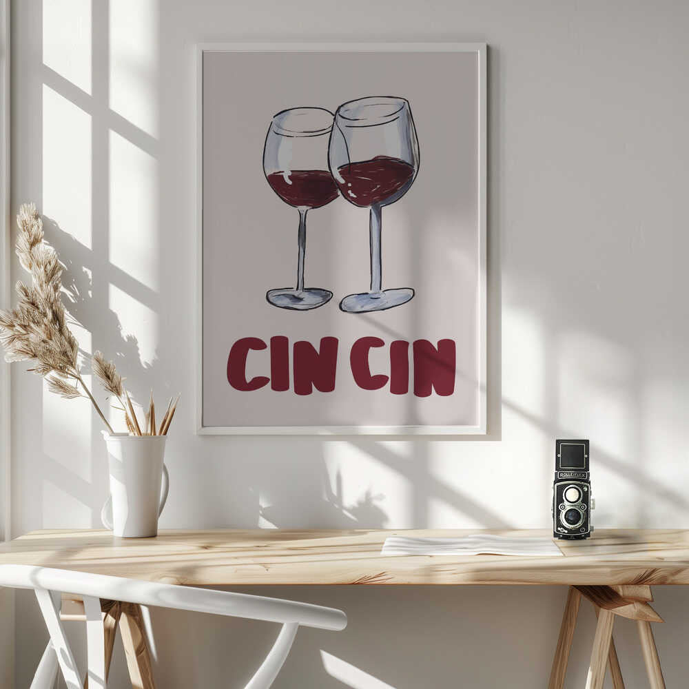 Wine Glass Cheers Poster