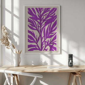 The Tree Branch with Purple Leaves Poster