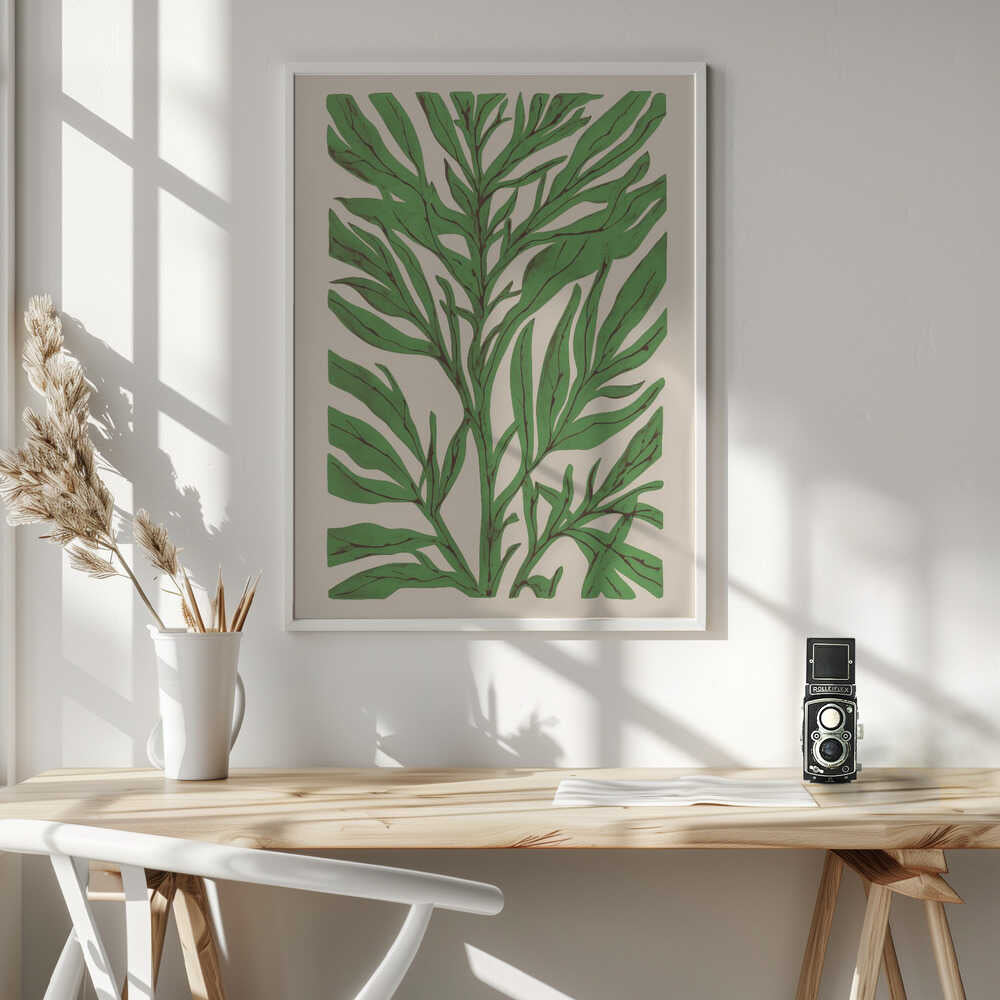 The Tree Branch with Green Leaves Poster