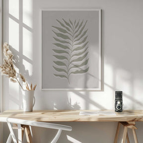 Olive Green Leaf Poster