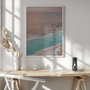 Stunning Sunset Over an Ocean Pool Poster