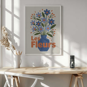 Charming Blue Blooms Poster
