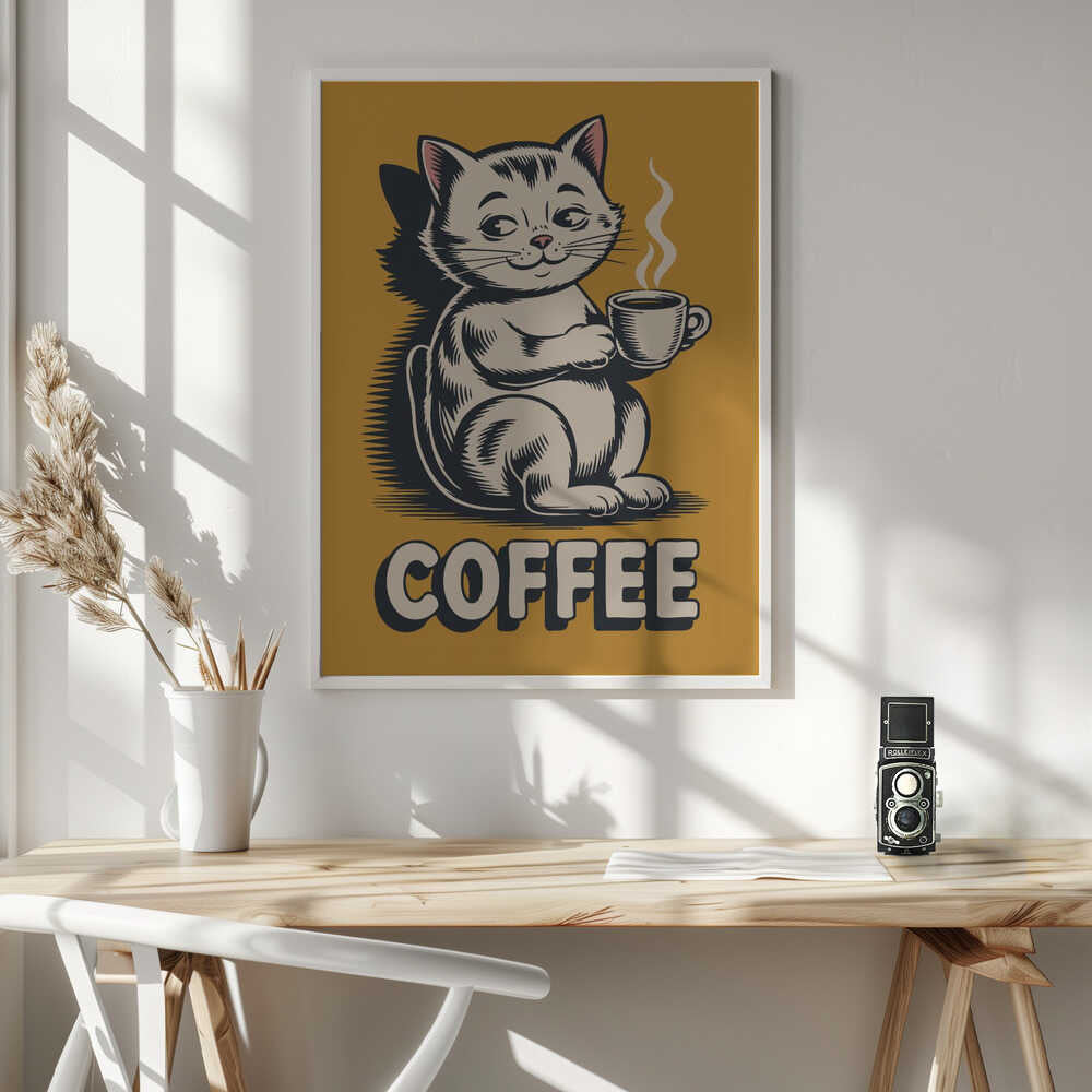 Cat Brew Delight Poster