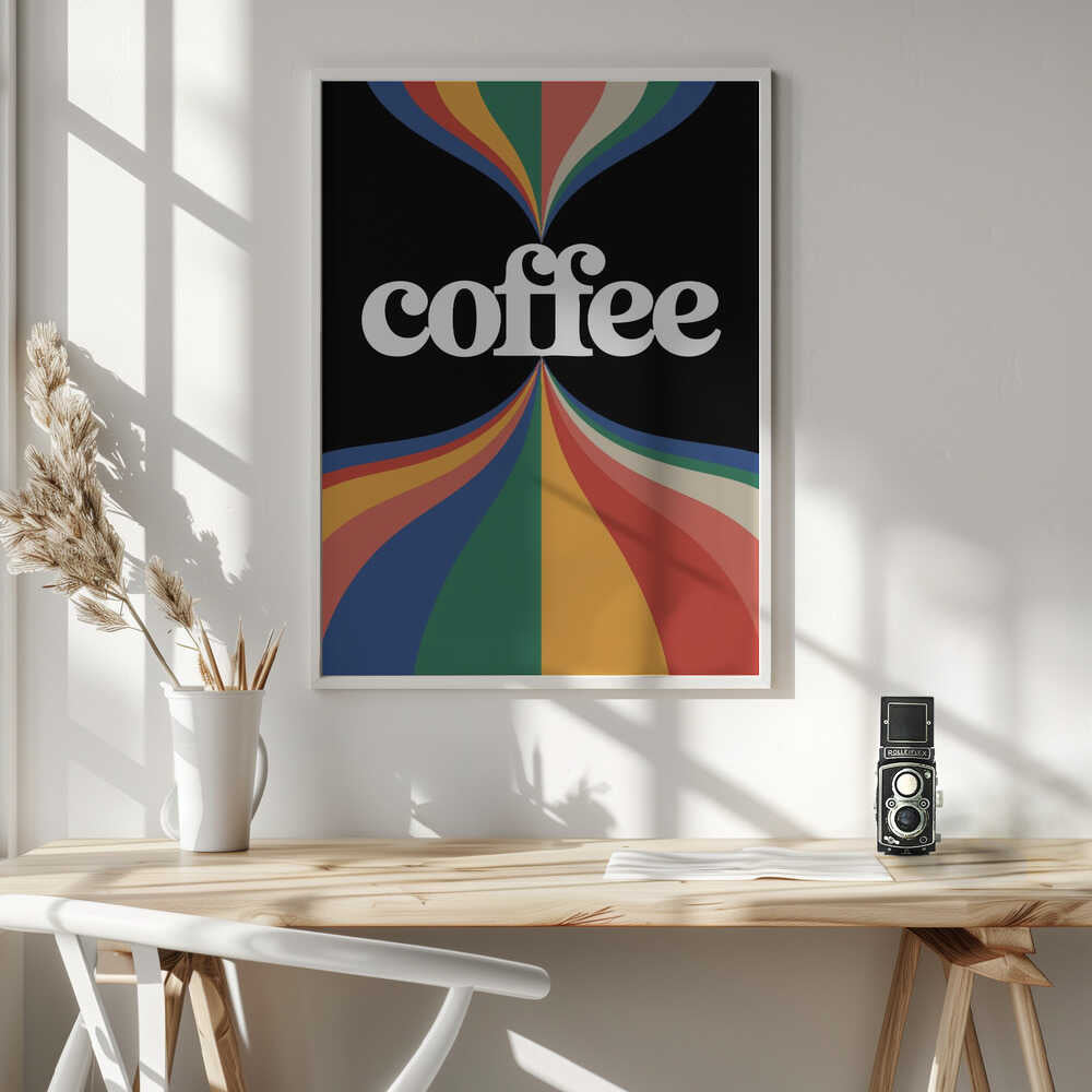 Coffee Rainbow Poster