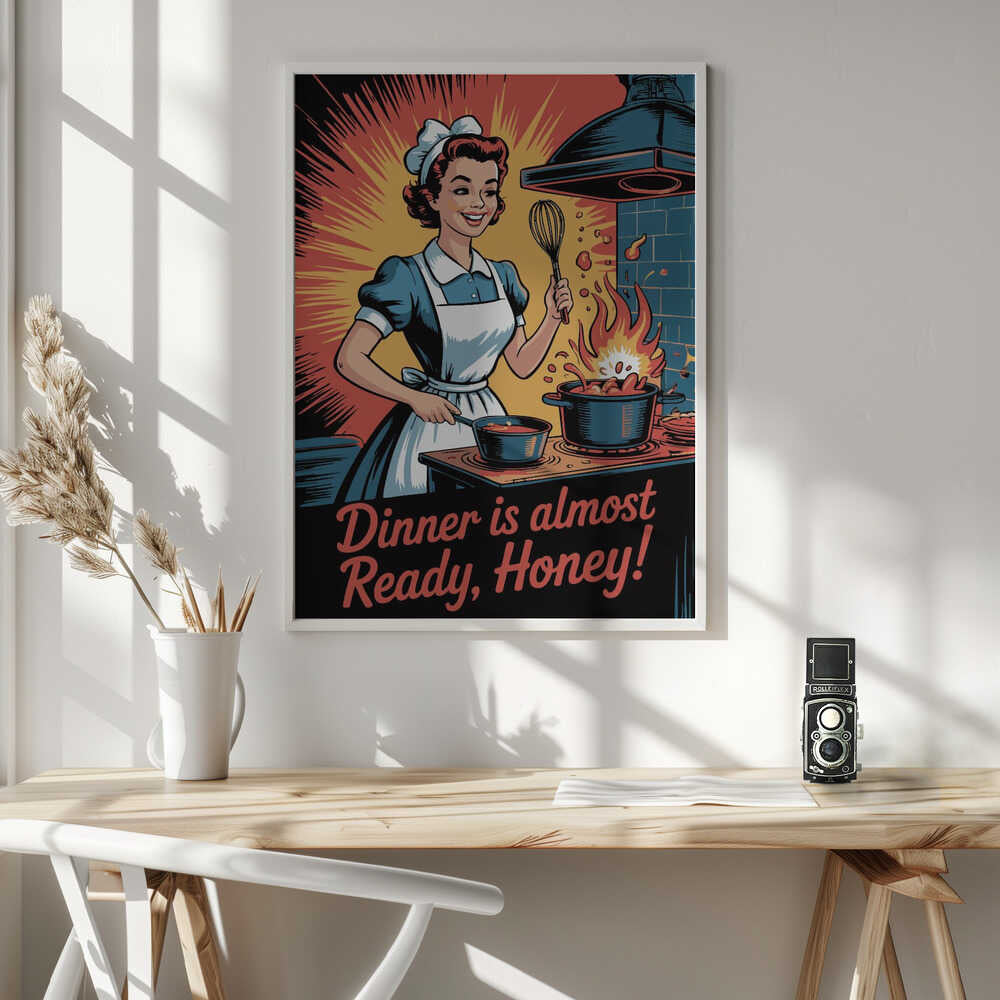 Retro Kitchen Whirl Poster