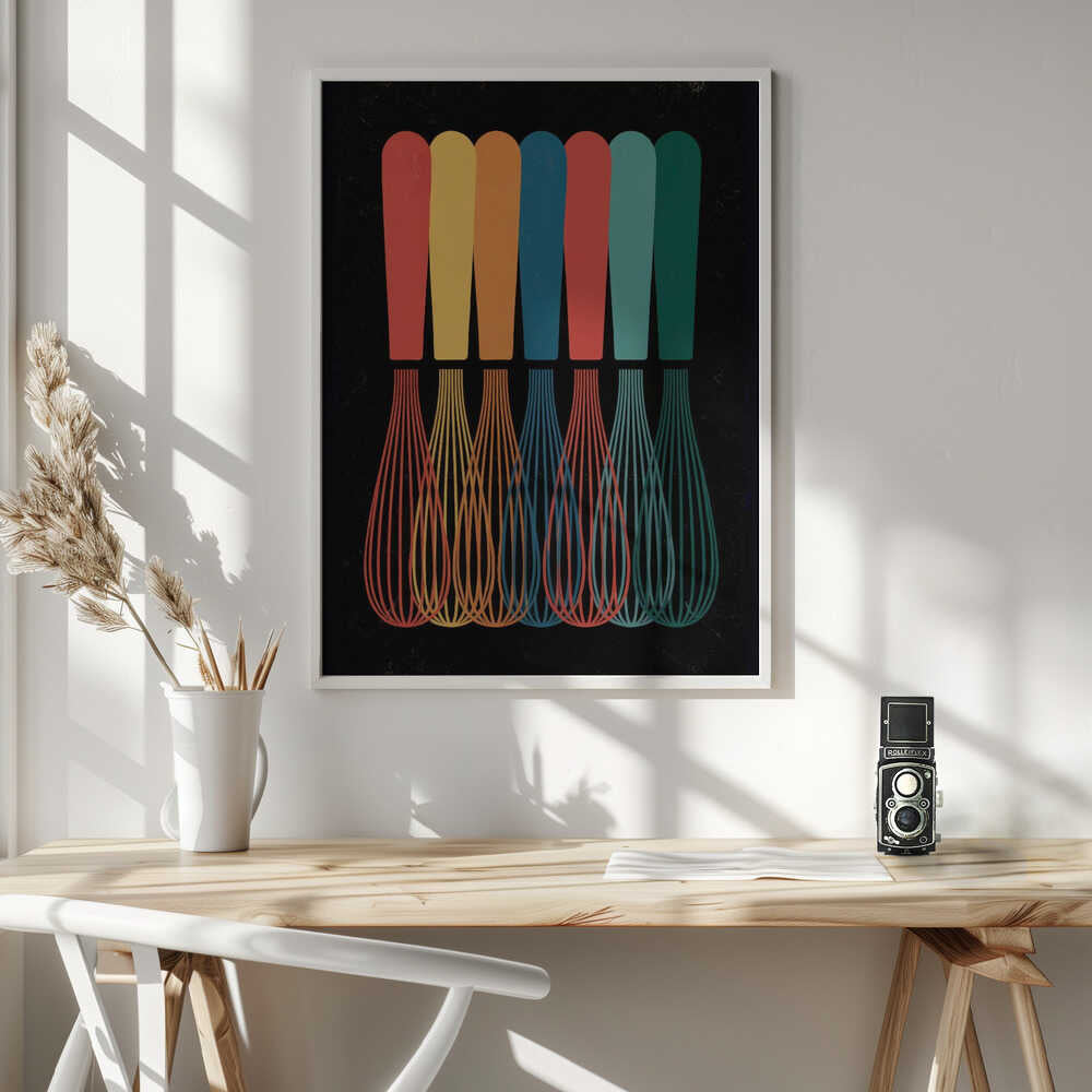 Vibrant Whisks Poster