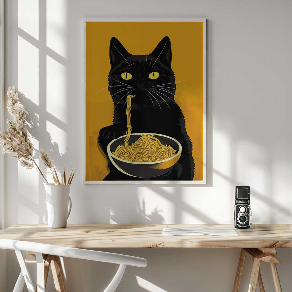 Noodle Cat No 2 Poster