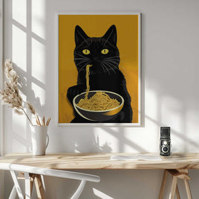 Noodle Cat No 2 Poster