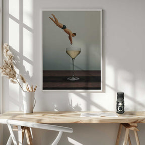 Champagne Dive Poster