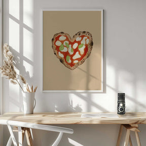 Pizza Heart Poster