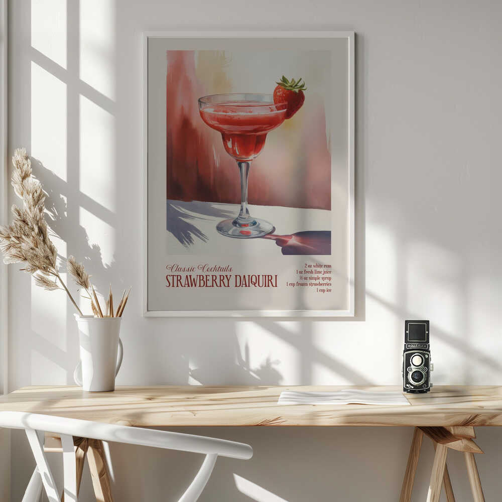Classic Cocktails - Strawberry Daiquiri Poster
