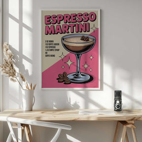 Espresso Martini Retro Style Poster