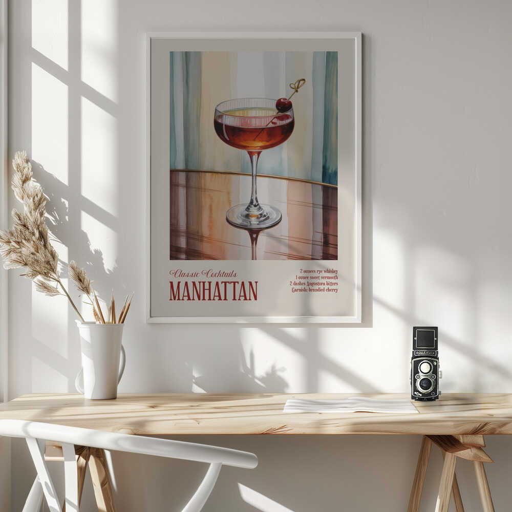 Classic Cocktails - Manhattan Poster