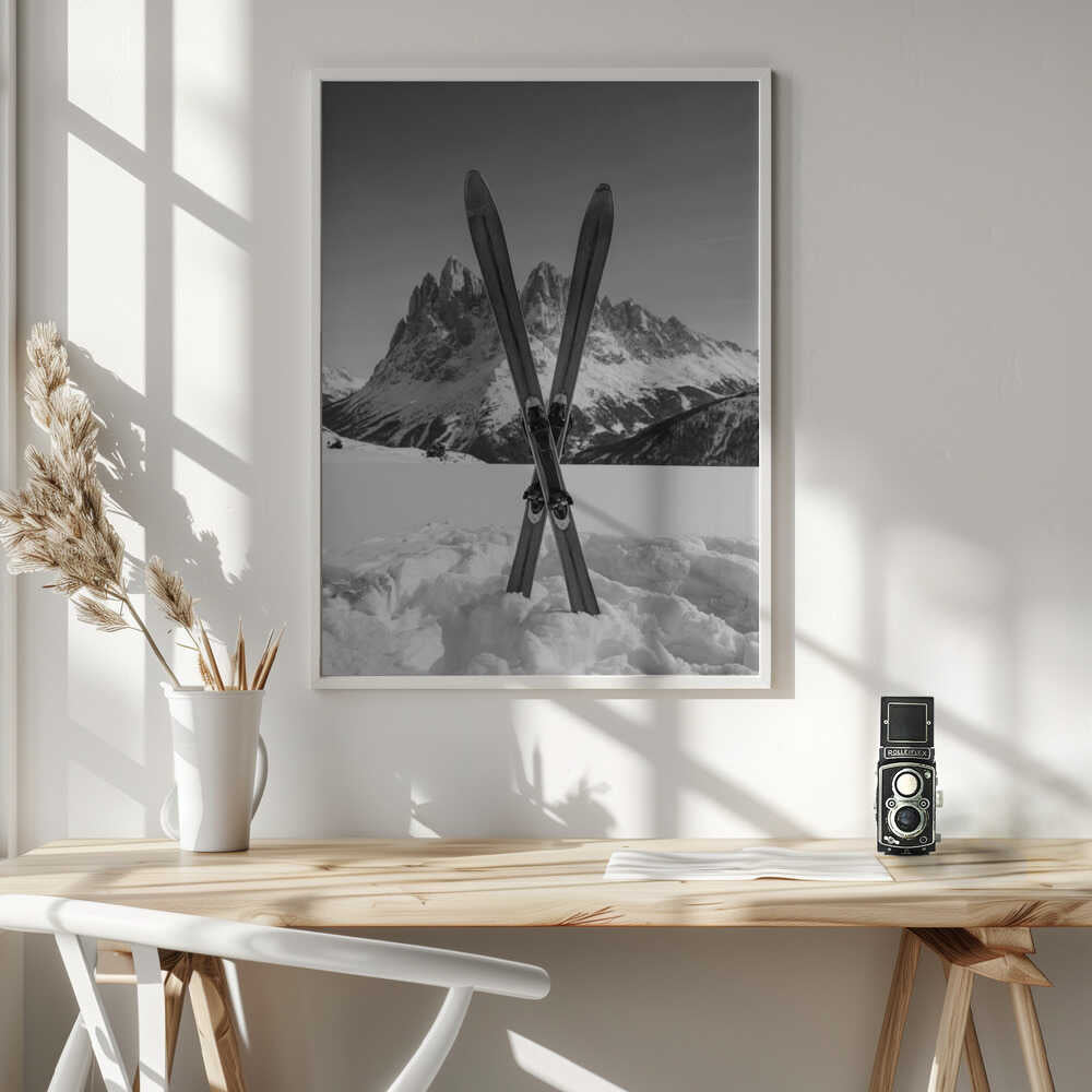 Crossed Skis Poster