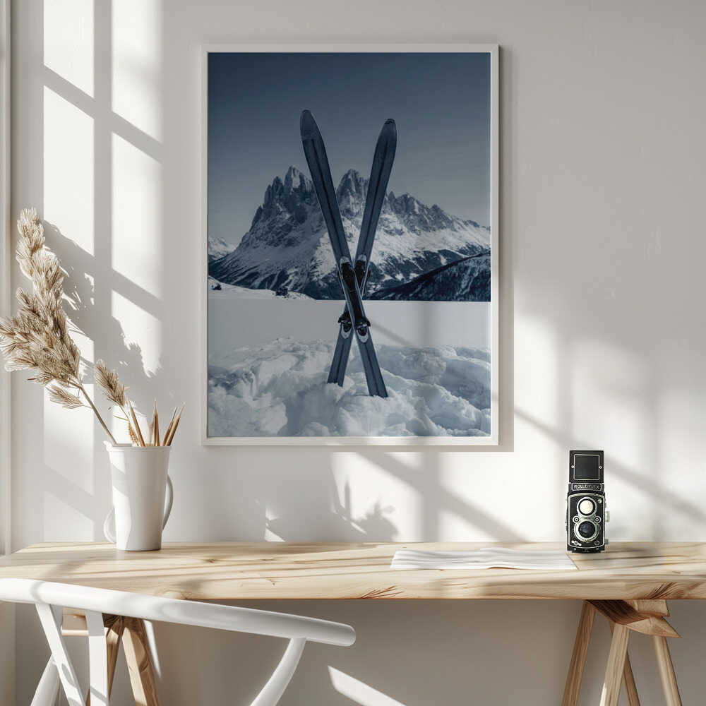 Crossed Skis Poster