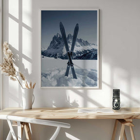 Crossed Skis Poster