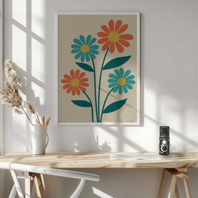 Boho Flowers Series No 8 Poster