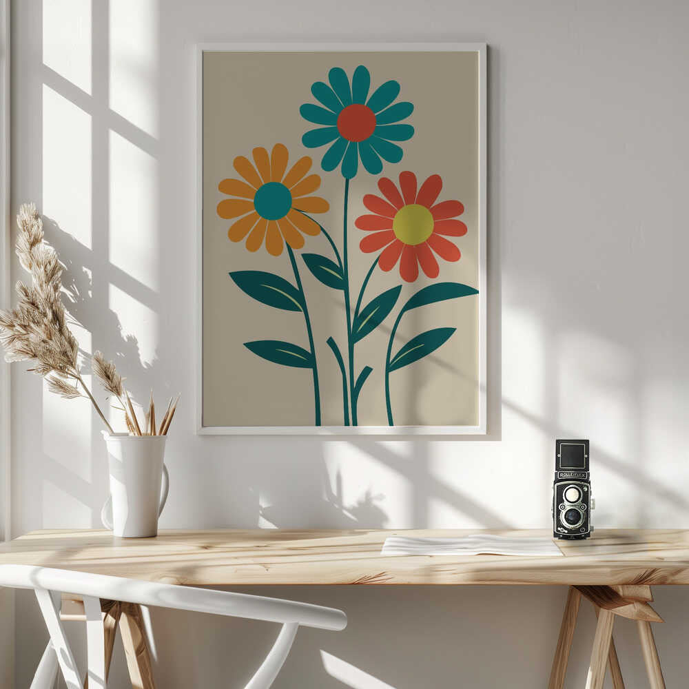 Boho Flowers Series No 9 Poster