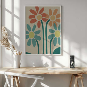 Boho Flowers Series No 2 Poster